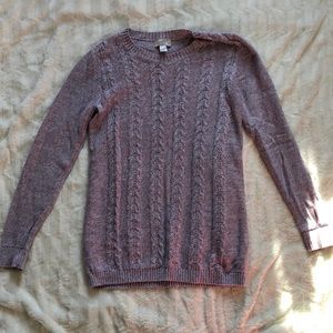 Loft Purple Cable Knit Sweater Size Medium
